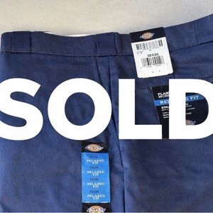 New Dickies Flannel Lined Workpants Size 38 x 30 Relaxed Fit Dark Blue
